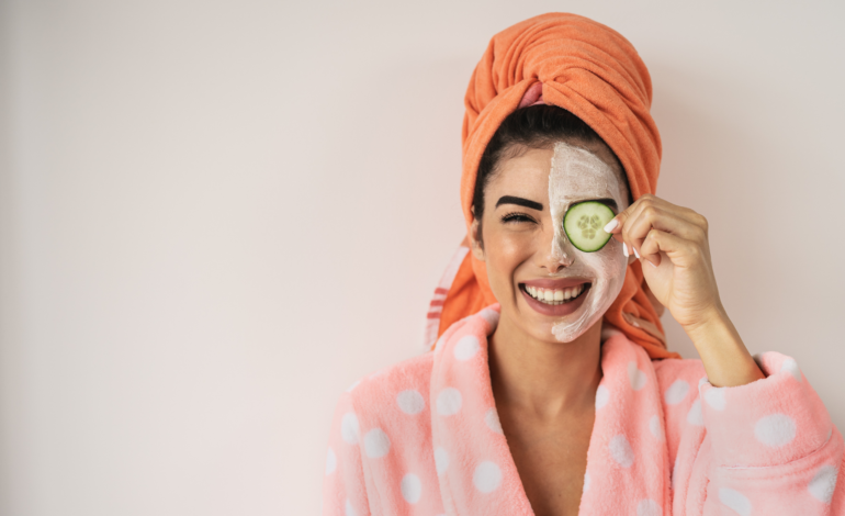 lady with cucumbers on eyes