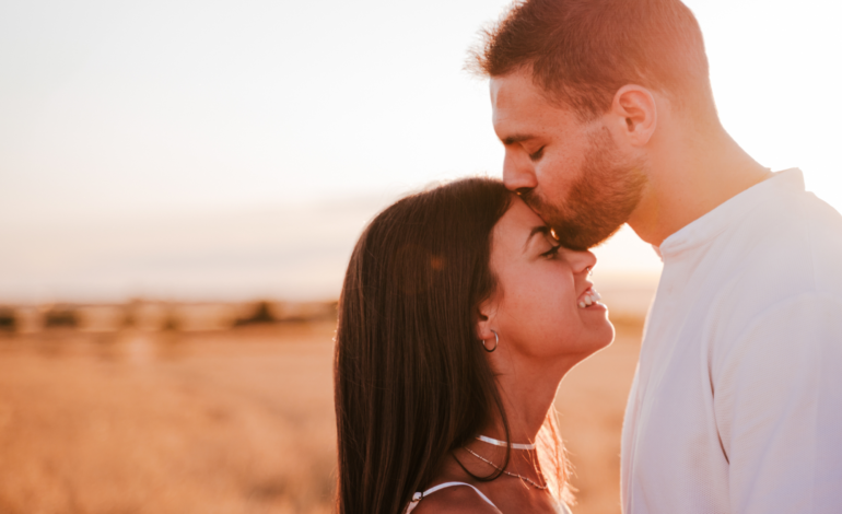 Man and Woman Kissing