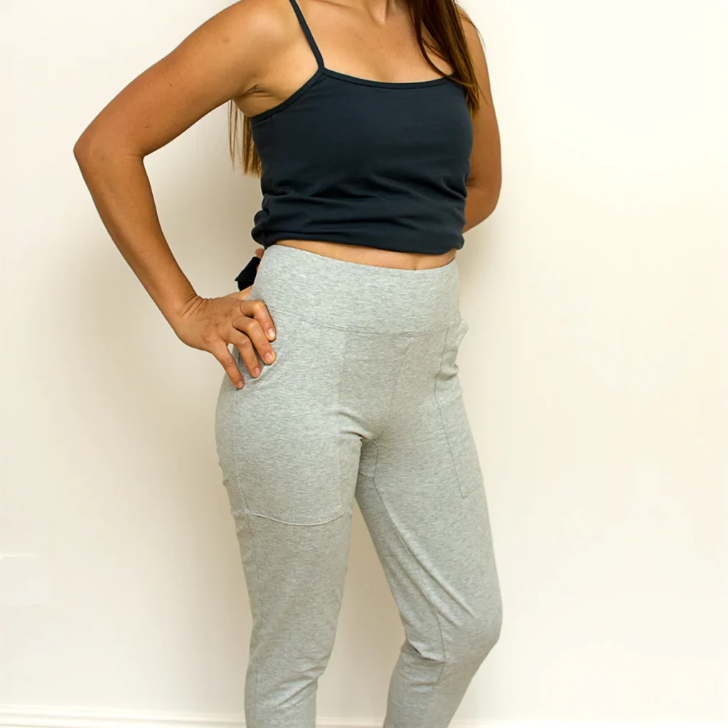 Woman wearing grey Lauren LongPant