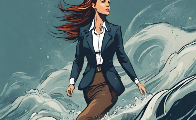 Female Leader in Navigating the Storm of Rough Waters