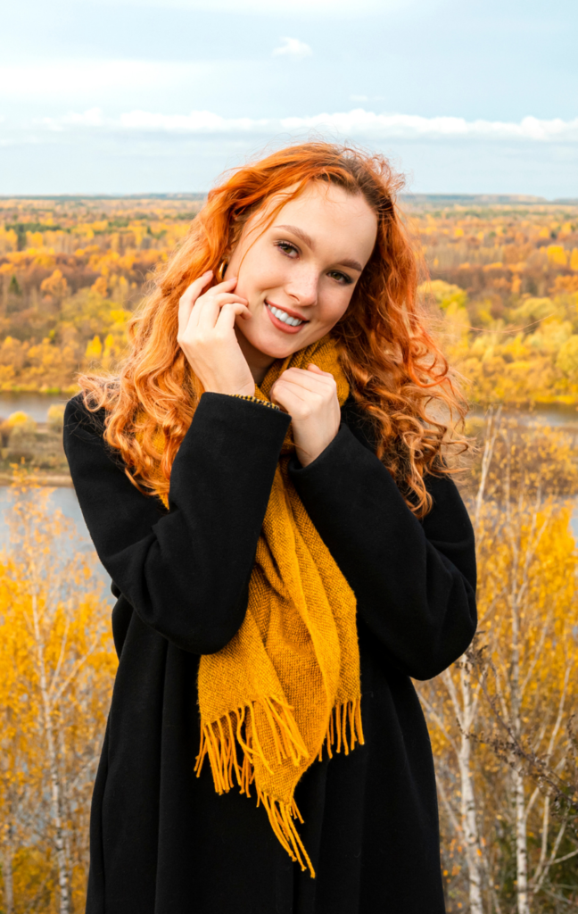 Women Girl in Fall Colors