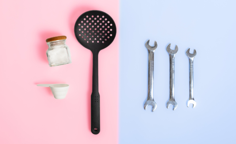 baking supplies and wrenches