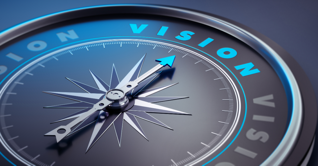 compass pointing to vision