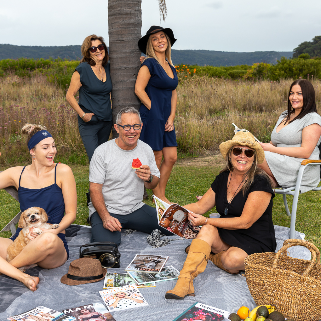 family having picnic