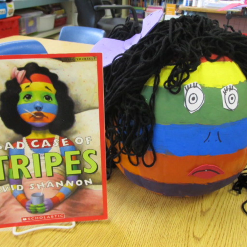 pumpkin inspired by book "stripes"