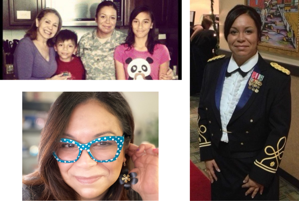 Collage of pictures female vet