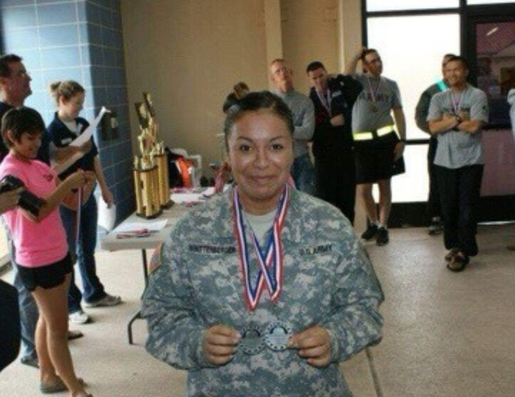 Female Vet in Uniform with Medals