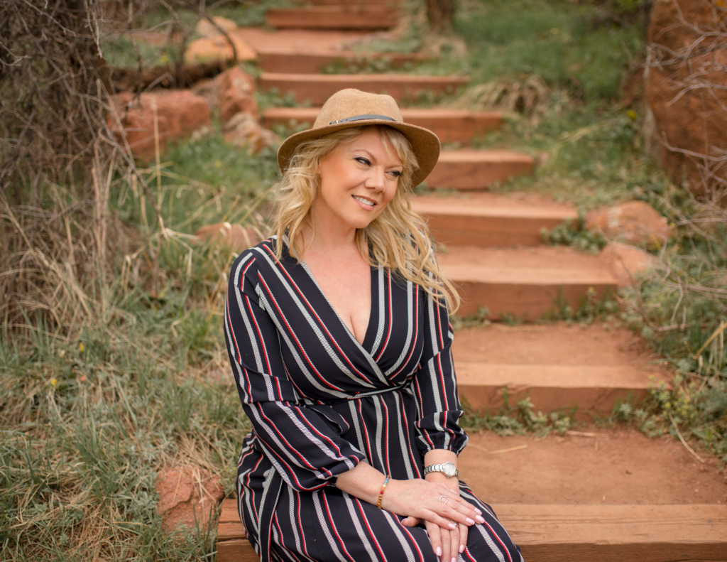 Kerrie Lee sitting on Steps